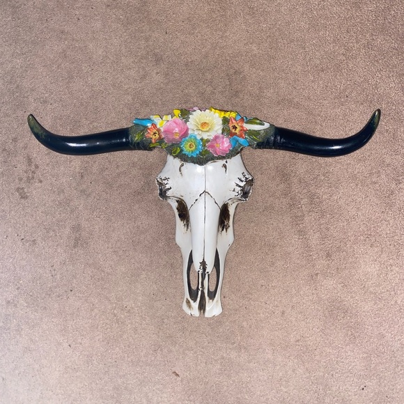 Hobby Lobby Wall Decor Fake Animal Skull W Flower Crown Poshmark